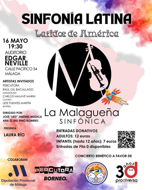 Concierto benéfico de la Malagueña Sinfónica para Prodiversa y Málaga Acoge